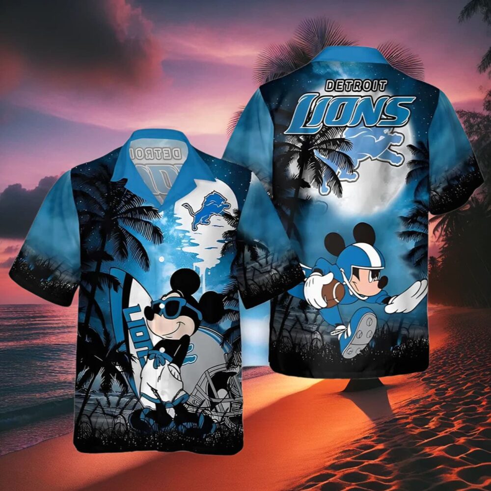 Detroit Lions Mickey Hawaiian Shirt NFL Gifts For Fans 2