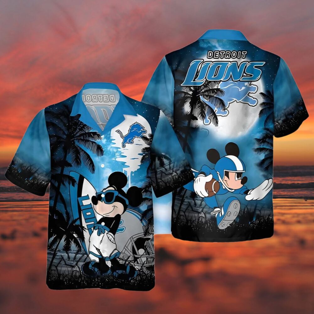 Detroit Lions Mickey Hawaiian Shirt NFL Gifts For Fans 3