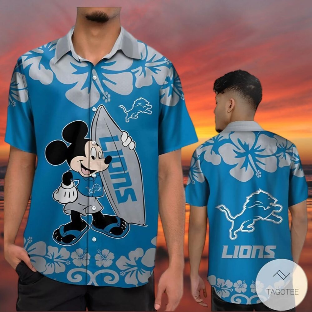 Detroit Lions Mickey Mouse Hawaiian Shirt NFL Gifts For Fans 3