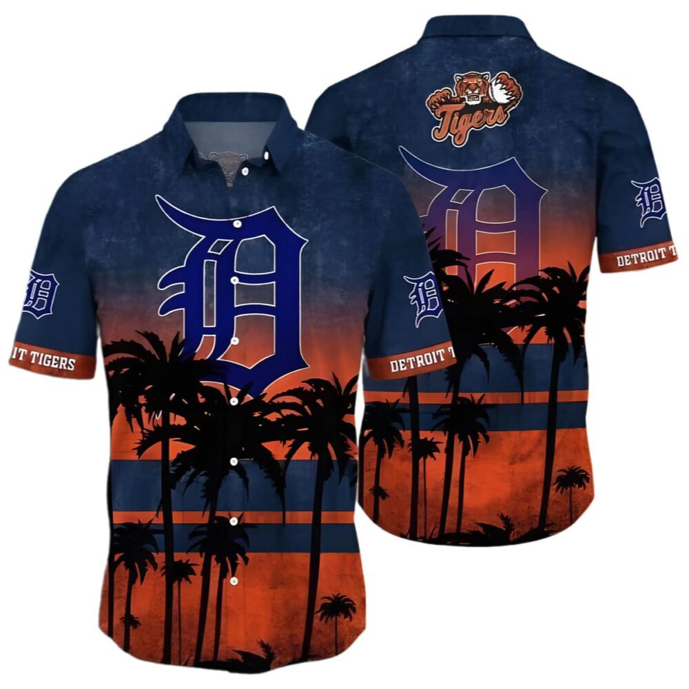 Detroit Tigers Hawaiian Shirt New Palm Tree Pattern MLB Aloha Shirt Gift For Fans 1