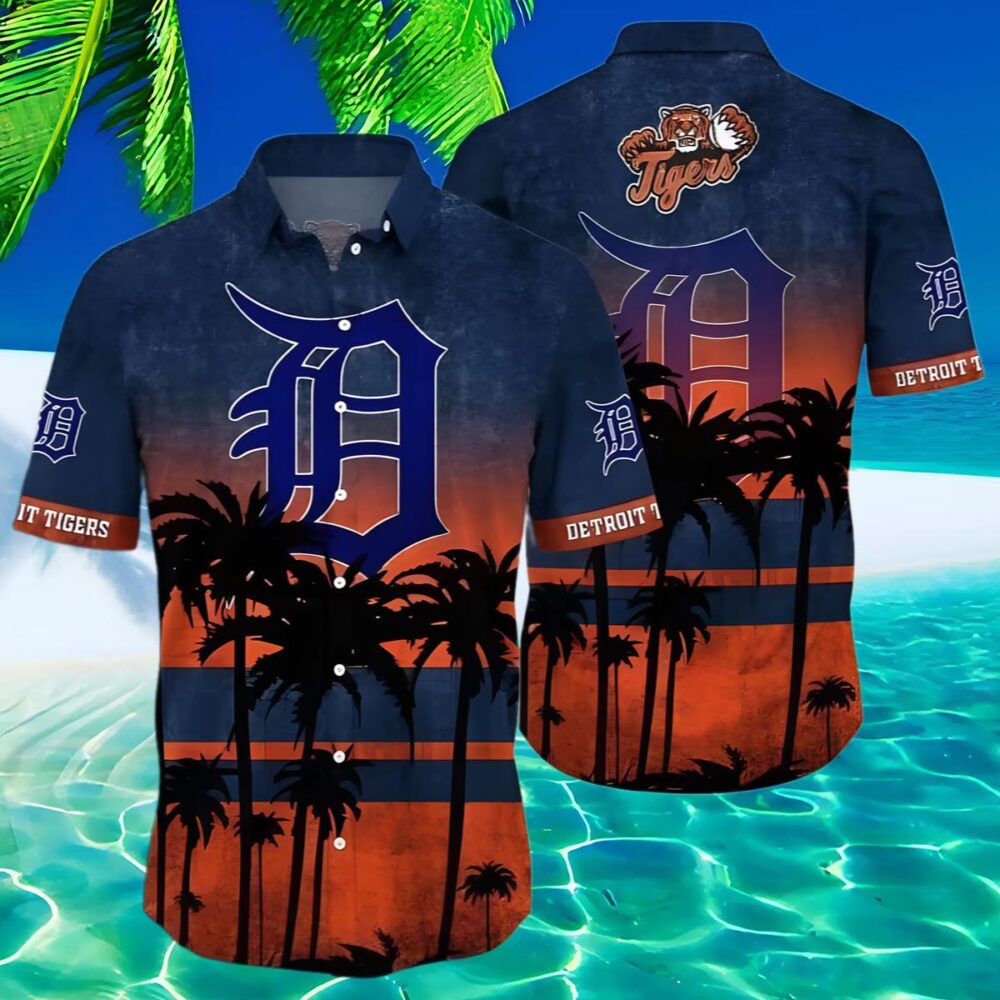 Detroit Tigers Hawaiian Shirt New Palm Tree Pattern MLB Aloha Shirt Gift For Fans 2