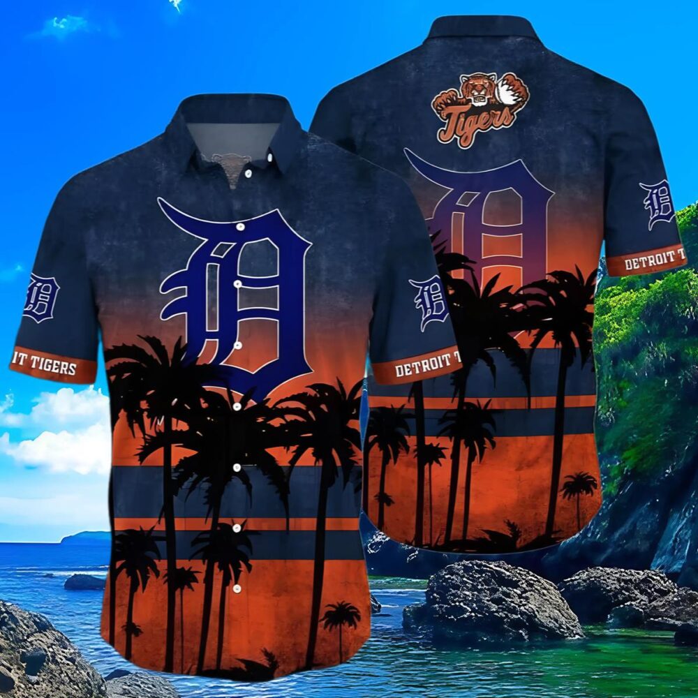 Detroit Tigers Hawaiian Shirt New Palm Tree Pattern MLB Aloha Shirt Gift For Fans 3