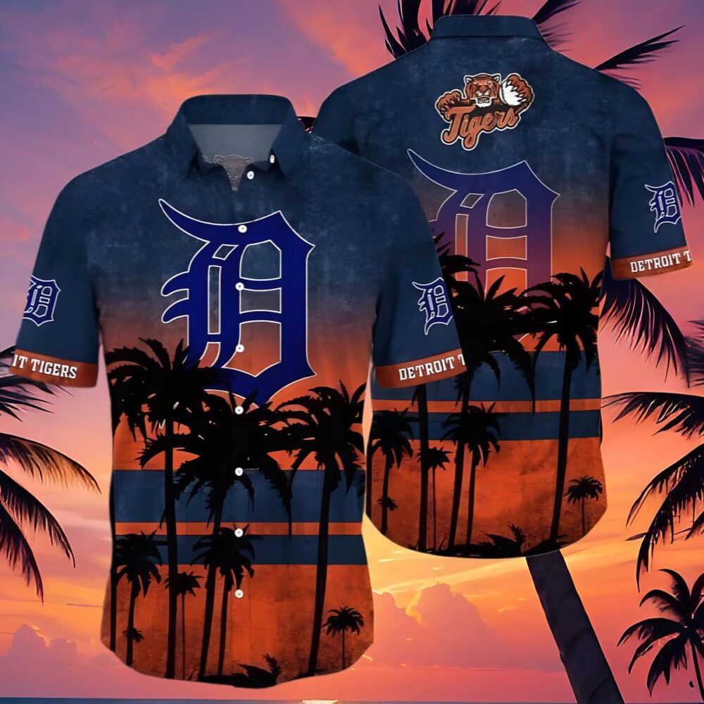 Detroit Tigers Hawaiian Shirt New Palm Tree Pattern MLB Aloha Shirt Gift For Fans 4