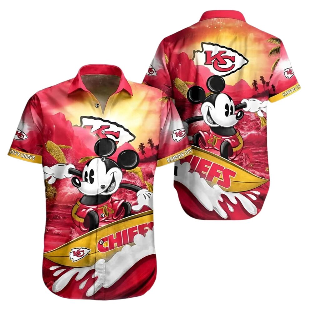 Disney Mickey Mouse Hawaiian Shirt Kansas City Chiefs NFL Gifts For Fans 1