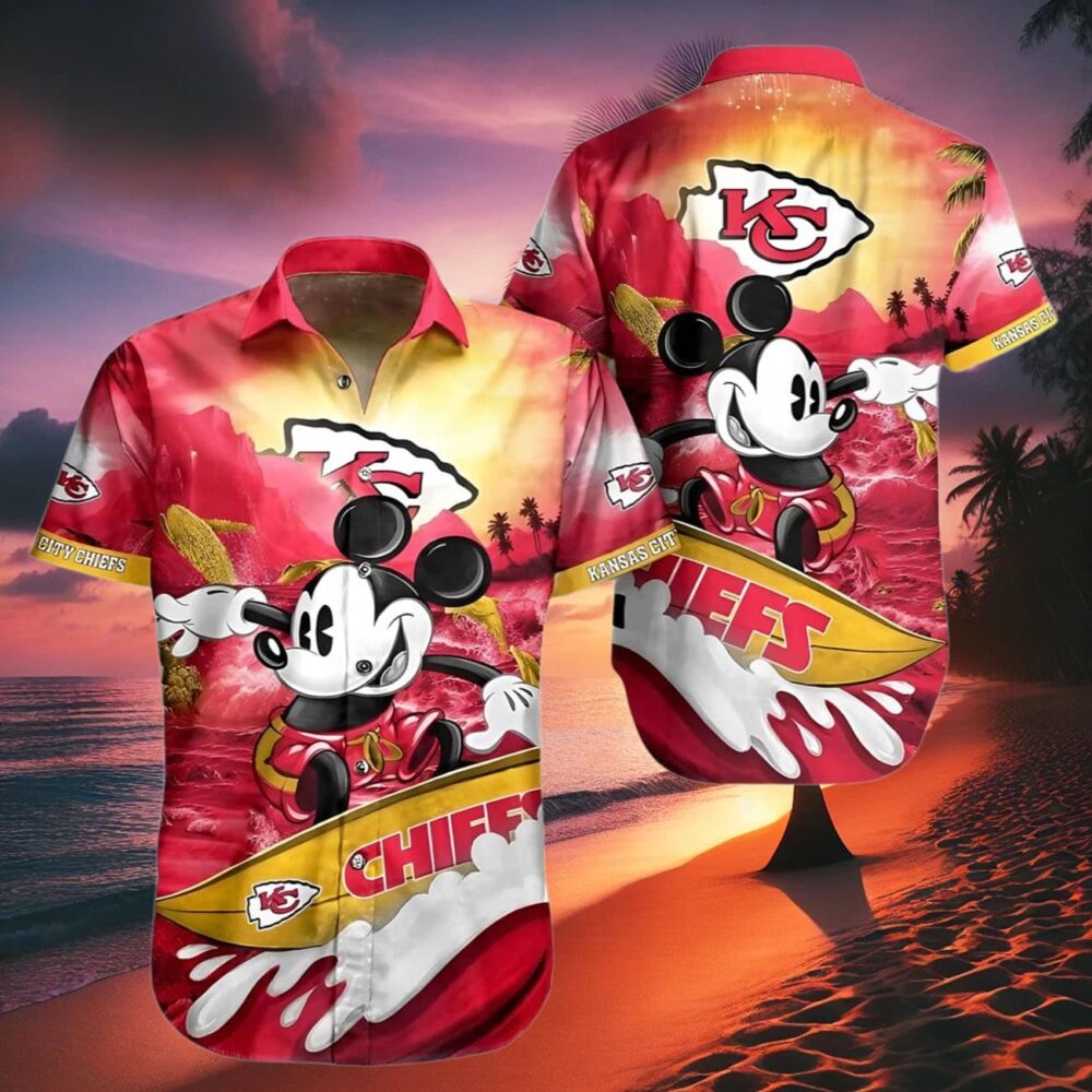 Disney Mickey Mouse Hawaiian Shirt Kansas City Chiefs NFL Gifts For Fans 2