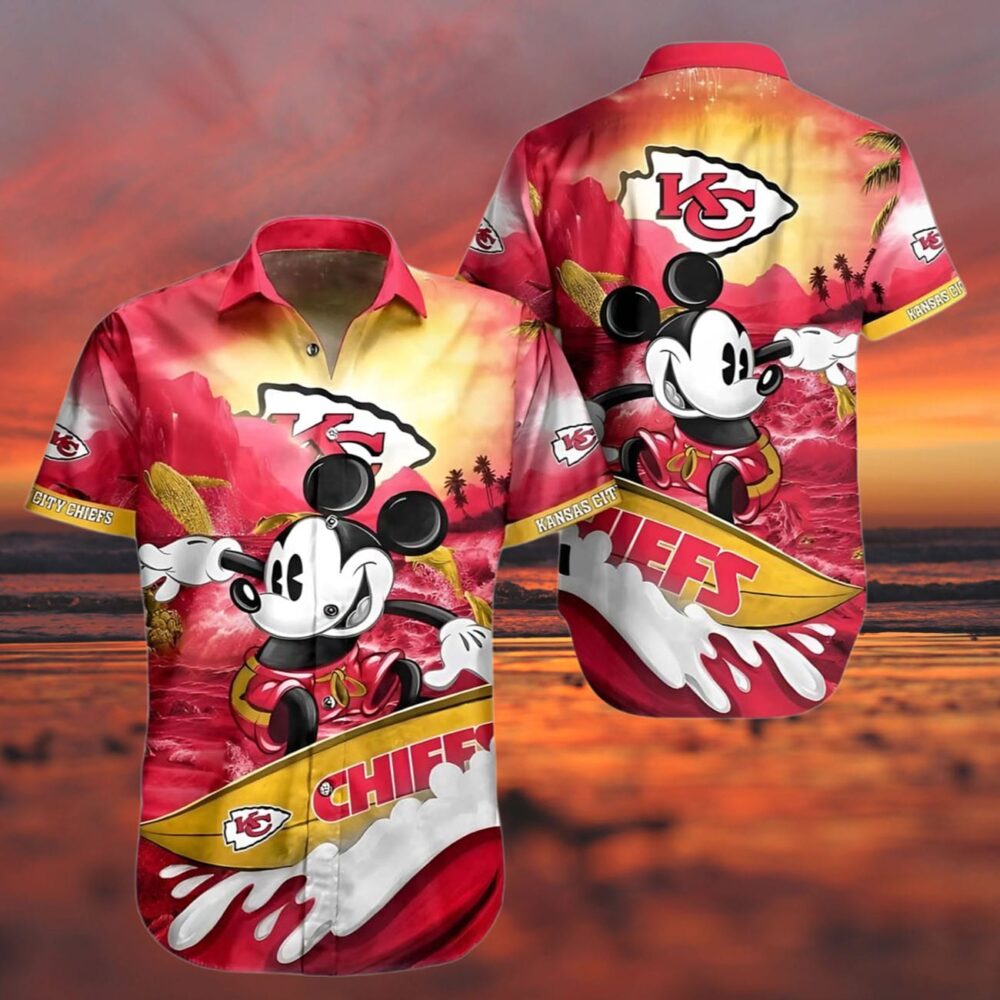 Disney Mickey Mouse Hawaiian Shirt Kansas City Chiefs NFL Gifts For Fans 3