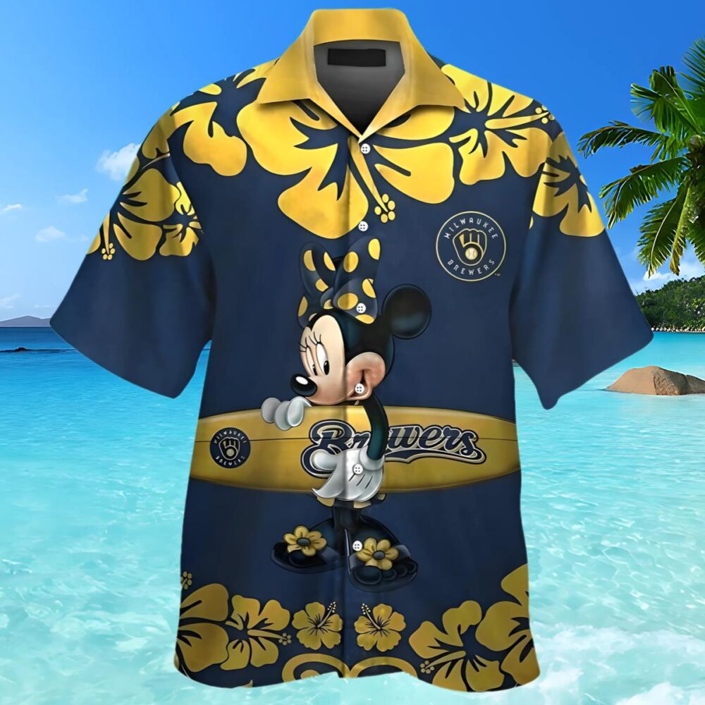 Disney Minnie Mouse Milwaukee Brewers Hawaiian Shirt MLB Aloha Shirt Gift For Fans 2