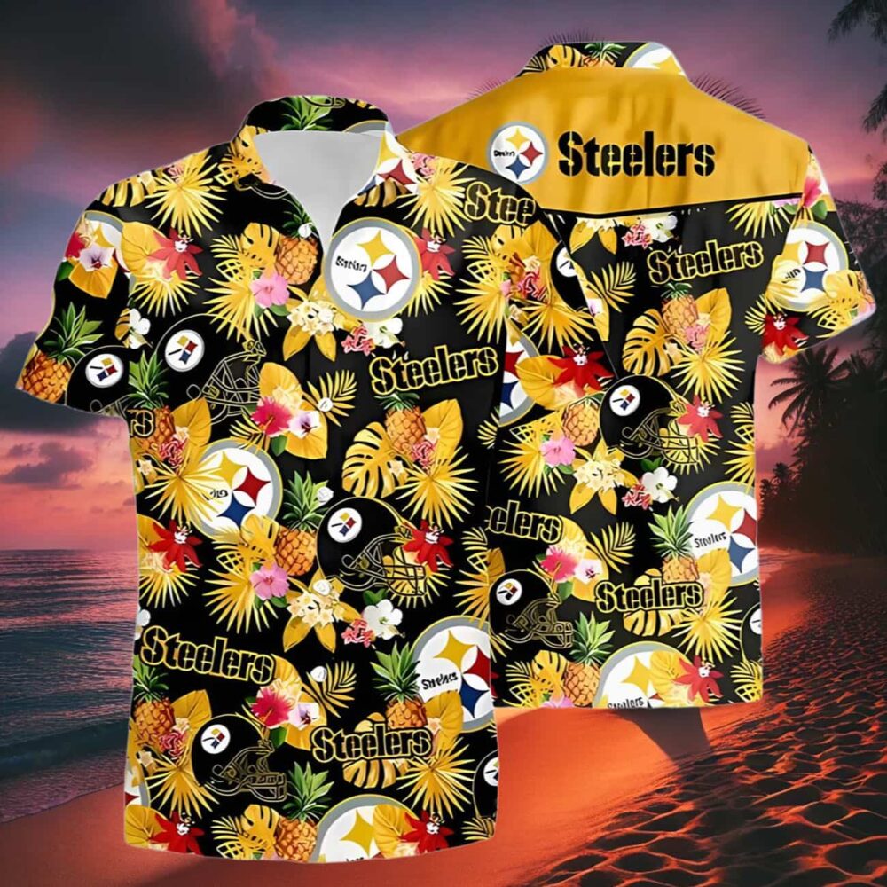 Football Team Vacation Pittsburgh Steelers Hawaiian Shirt NFL Gifts For Fans 2