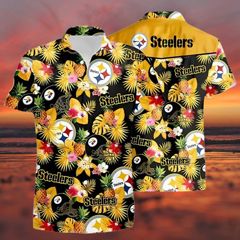 Football Team Vacation Pittsburgh Steelers Hawaiian Shirt NFL Gifts For Fans 3