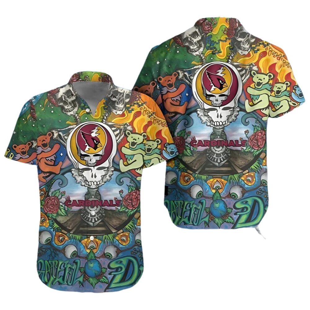 Grateful Dead Arizona Cardinals Hawaiian Shirt NFL Gifts For Fans 1