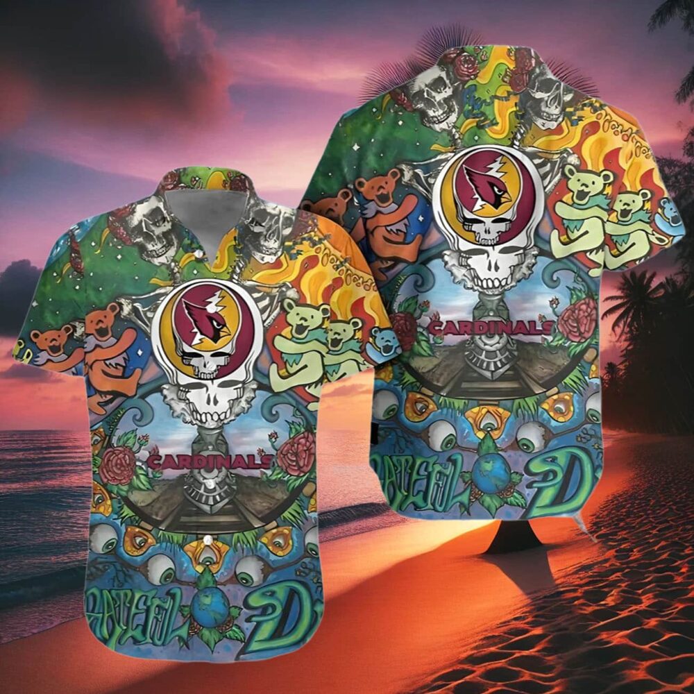 Grateful Dead Arizona Cardinals Hawaiian Shirt NFL Gifts For Fans 2