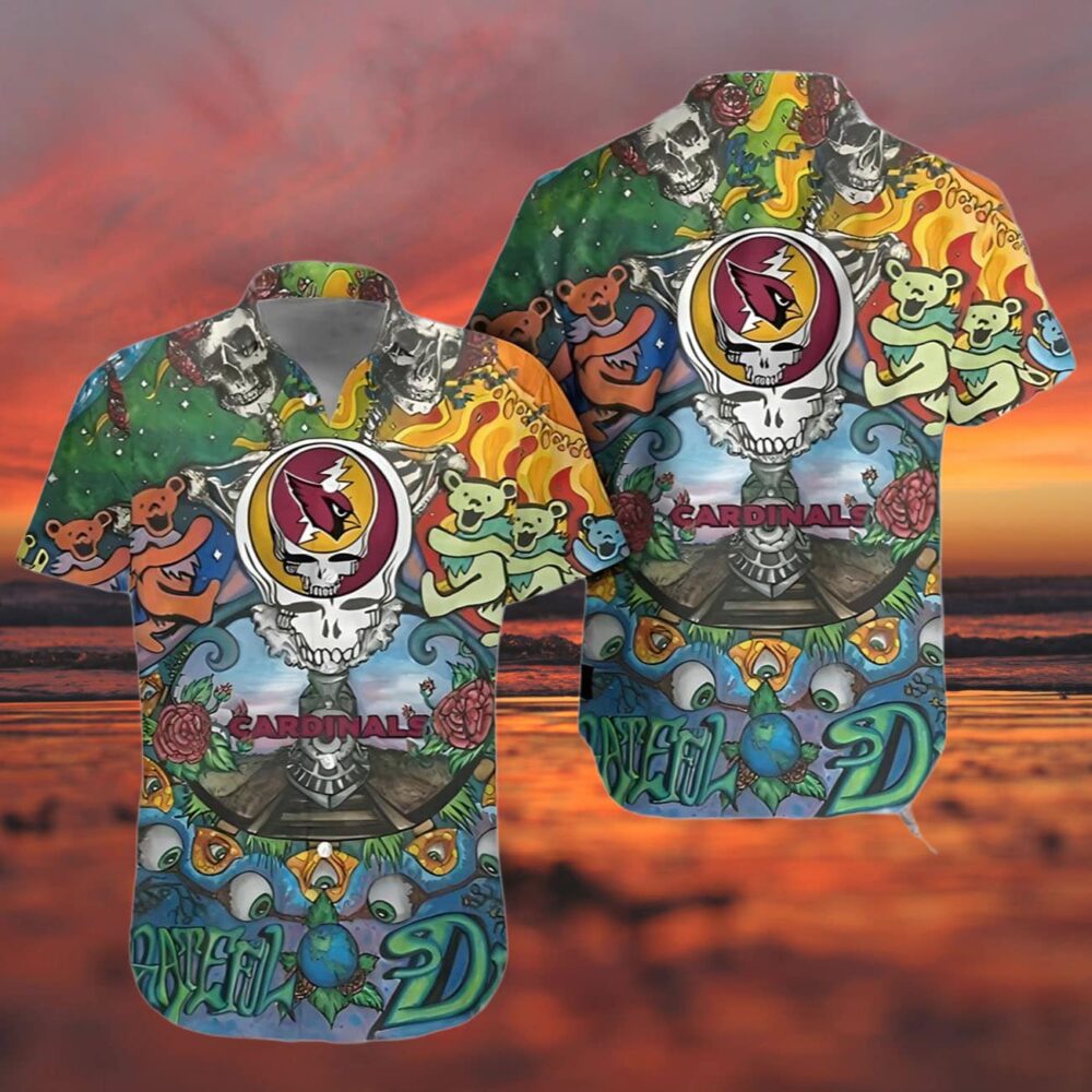 Grateful Dead Arizona Cardinals Hawaiian Shirt NFL Gifts For Fans 3