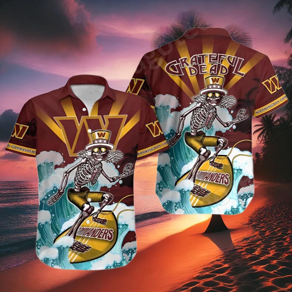 Grateful Dead Washington Commanders Hawaiian Shirt NFL Gifts For Fans 2