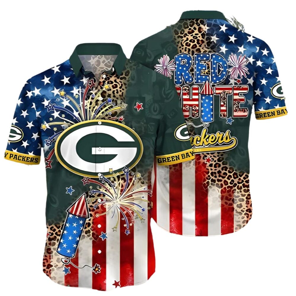 Green Bay Packers 4th Of July Independence Day Hawaiian Shirt NFL Gifts For Fans 1