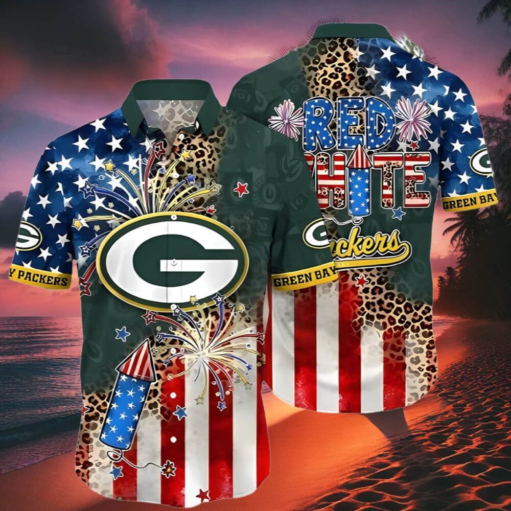 Green Bay Packers 4th Of July Independence Day Hawaiian Shirt NFL Gifts For Fans 2