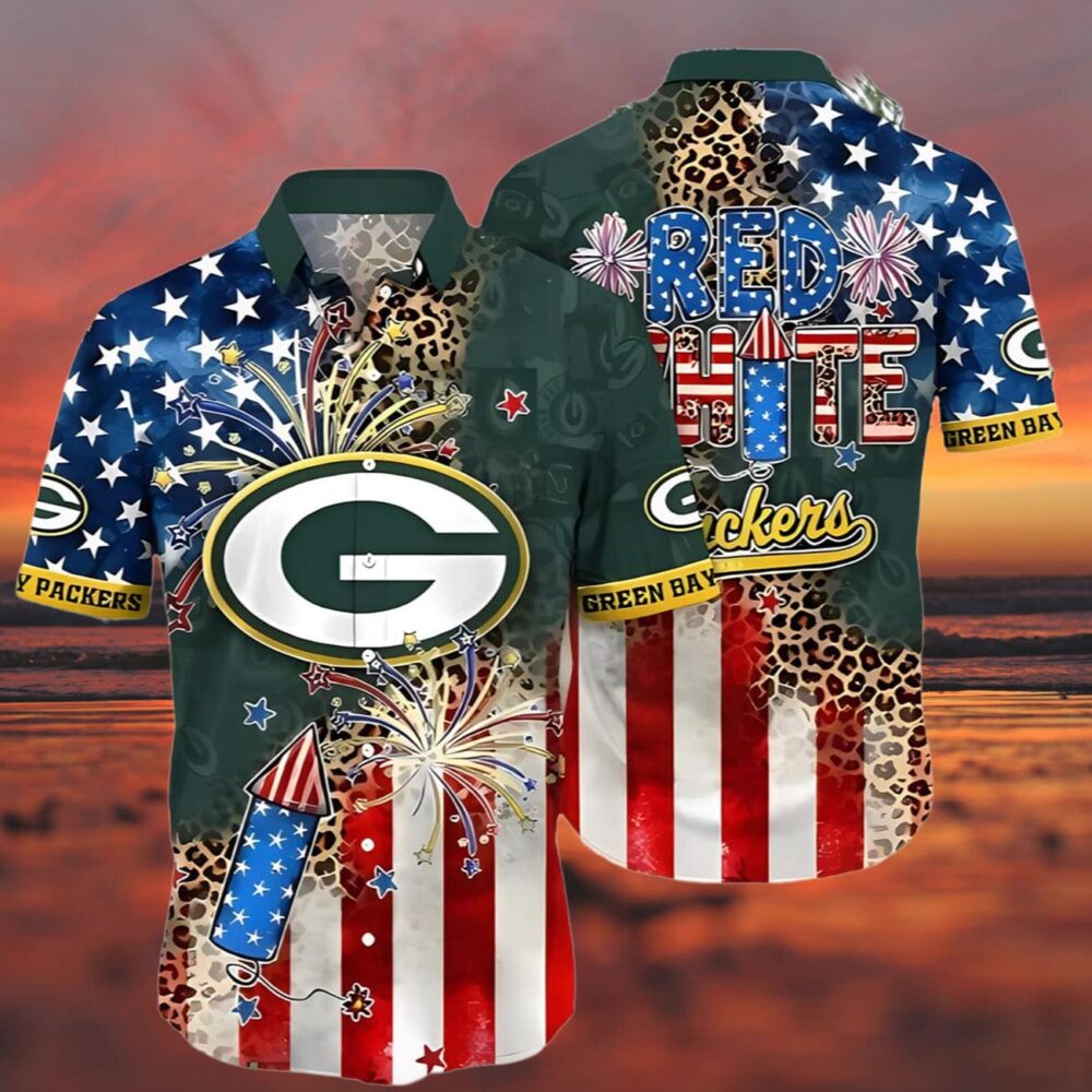 Green Bay Packers 4th Of July Independence Day Hawaiian Shirt NFL Gifts For Fans 3