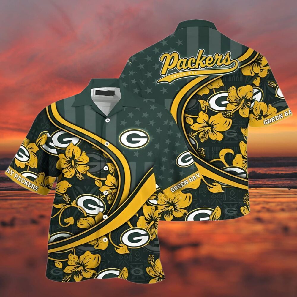 Green Bay Packers Hawaiian Shirt Hibiscus NFL Gifts For Fans 3