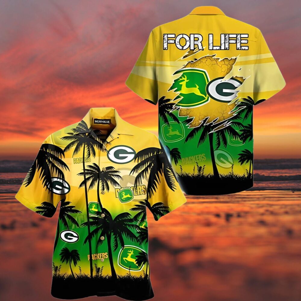 Green Bay Packers John Deere Hawaiian Shirt For Fans NFL Gifts For Fans 3