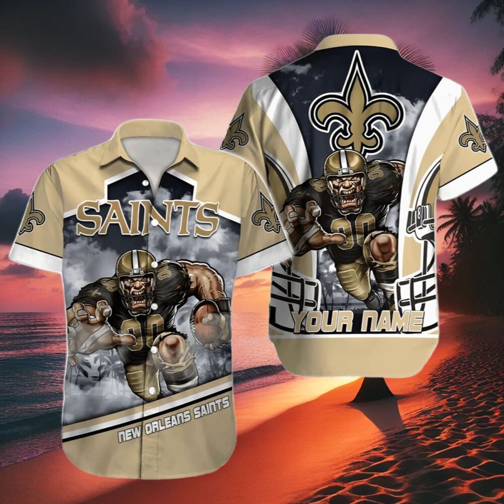 Gridiron Beast Personalized New Orleans Saints Hawaiian Shirt NFL Gifts For Fans 2