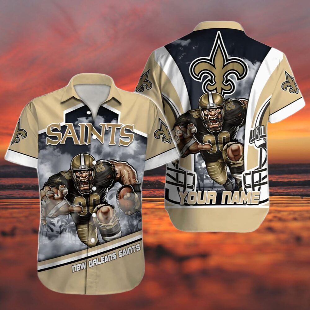 Gridiron Beast Personalized New Orleans Saints Hawaiian Shirt NFL Gifts For Fans 3