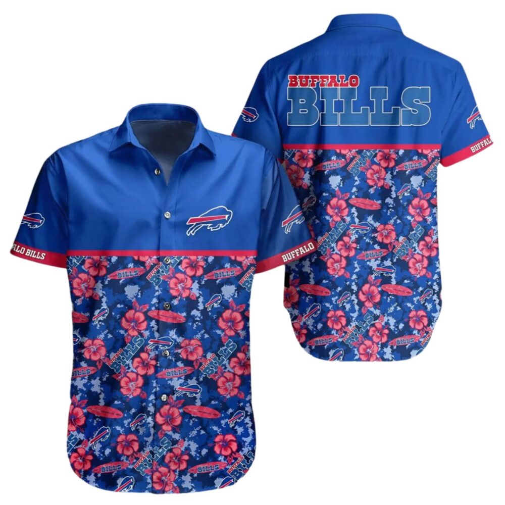 Hawaiian Buffalo Bills Shirt Symbol Pink Hibiscus Flowers NFL Gifts For Fans 1