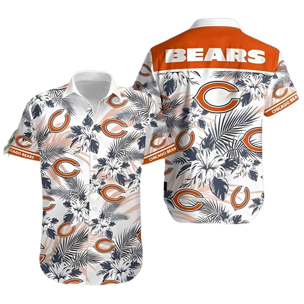 Hibiscus Flower Chicago Bears Hawaiian Shirt NFL Gifts For Fans 1