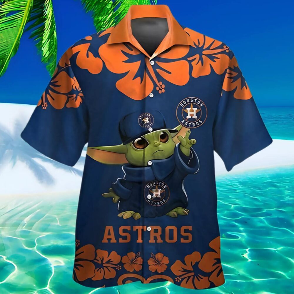 Houston Astros And Baby Yoda Disney Hawaiian Shirt MLB Aloha Shirt Gift For Fans 2