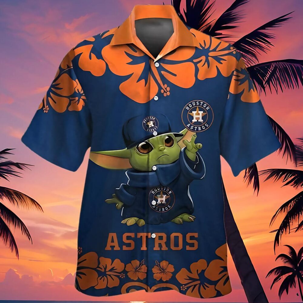 Houston Astros And Baby Yoda Disney Hawaiian Shirt MLB Aloha Shirt Gift For Fans 4