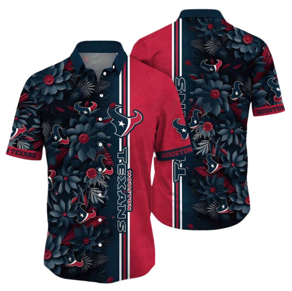 Houston Texans Hawaiian Shirt Floral NFL Gifts For Fans 1