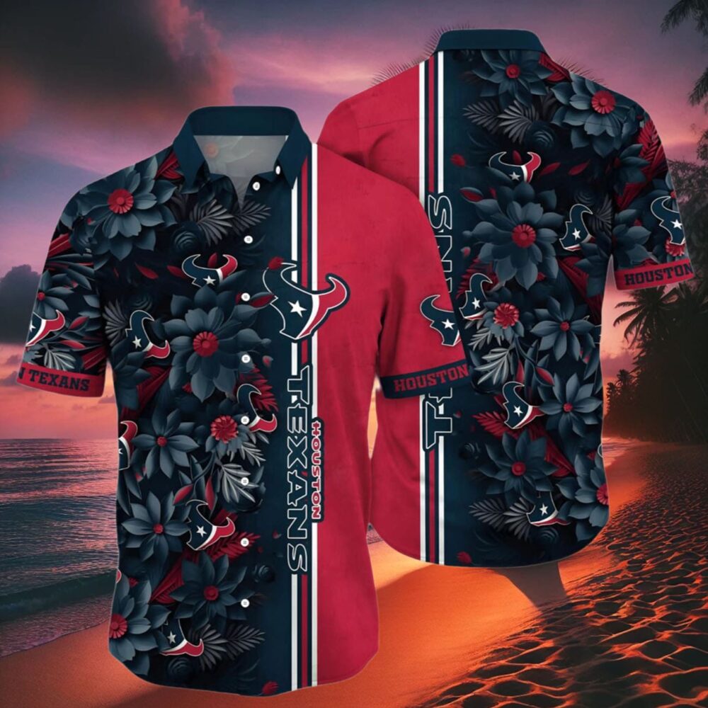 Houston Texans Hawaiian Shirt Floral NFL Gifts For Fans 2