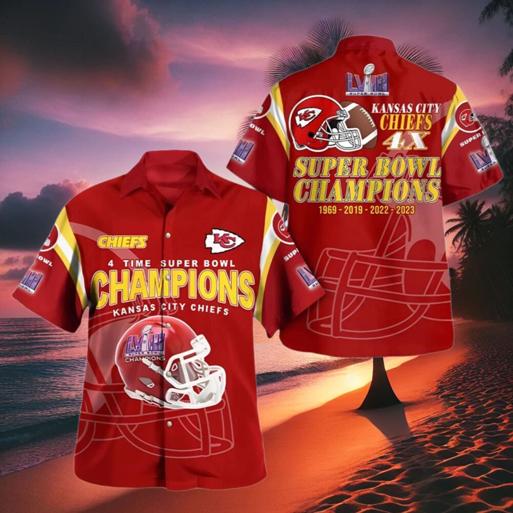 Kansas City Chiefs Super Bowl Hawaiian Shirt Lviii Champions NFL Gifts For Fans 2