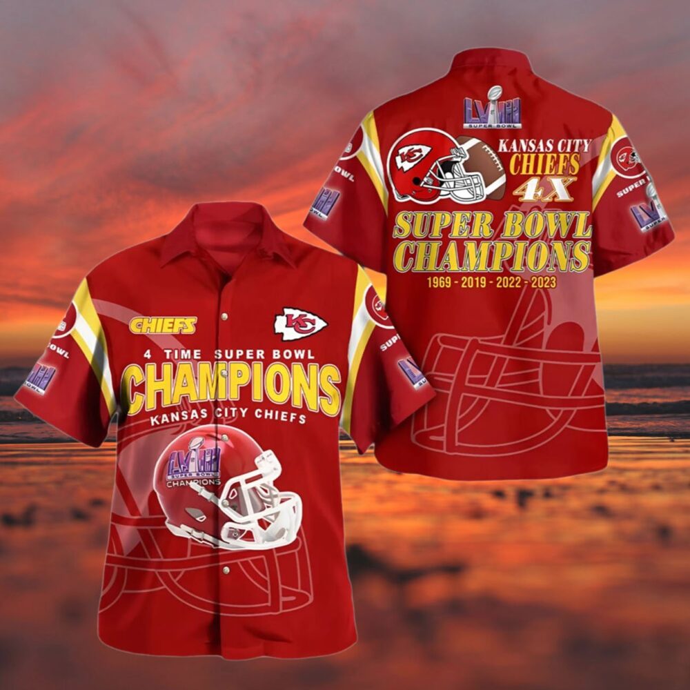 Kansas City Chiefs Super Bowl Hawaiian Shirt Lviii Champions NFL Gifts For Fans 3