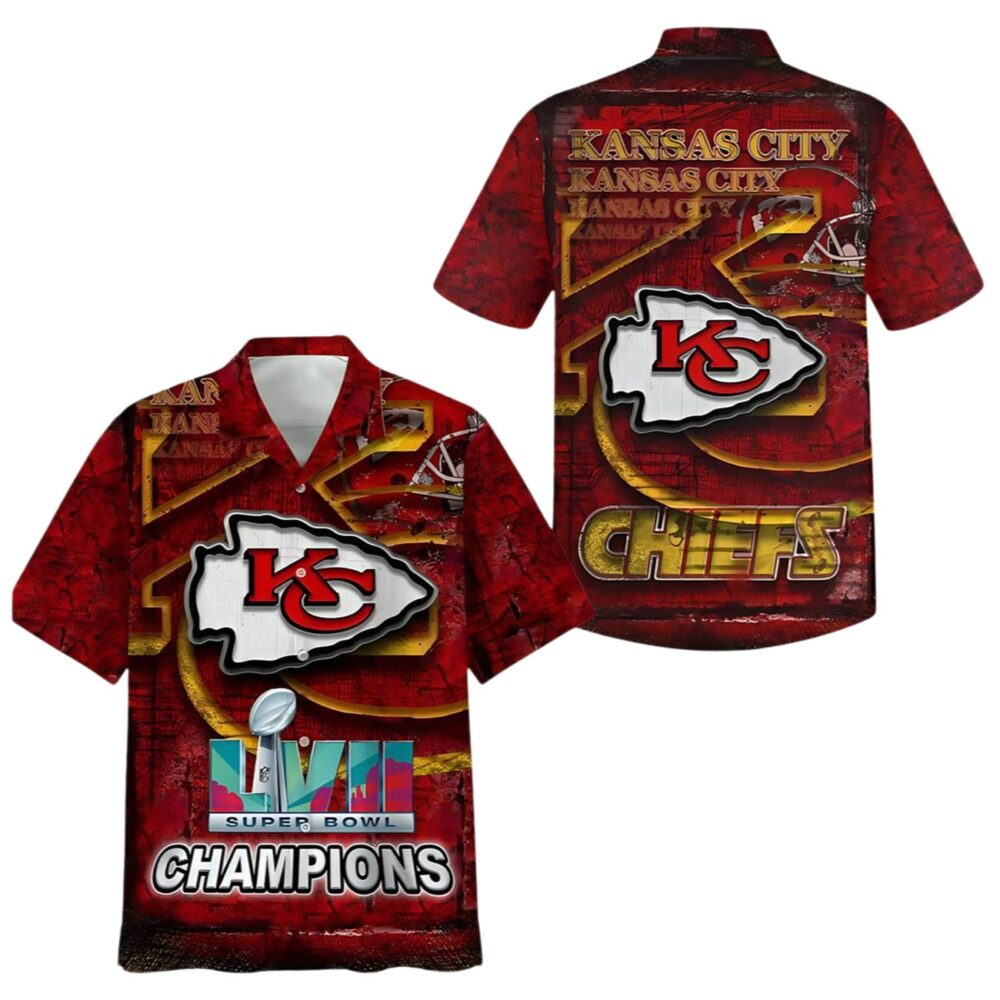 Kansas City Chiefs Super Bowl Lvii Champions Hawaiian Shirt NFL Gifts For Fans 1