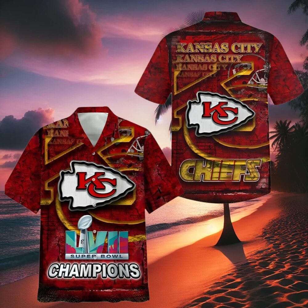 Kansas City Chiefs Super Bowl Lvii Champions Hawaiian Shirt NFL Gifts For Fans 2