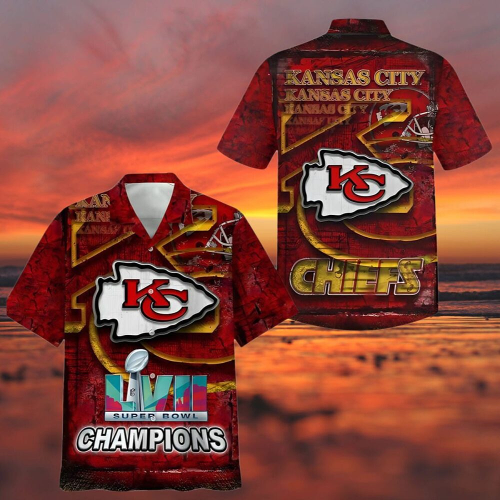 Kansas City Chiefs Super Bowl Lvii Champions Hawaiian Shirt NFL Gifts For Fans 3