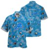 Logo Detroit Lions Hawaiian Shirt Blue NFL Gifts For Fans 1