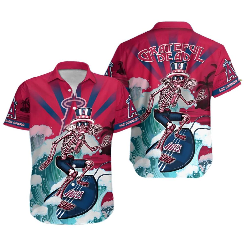 Los Angeles Angels Mlb Hawaiian Shirt Custom Tanning Aloha Shirt 6 MLB Aloha Shirt Gift For Fans 1