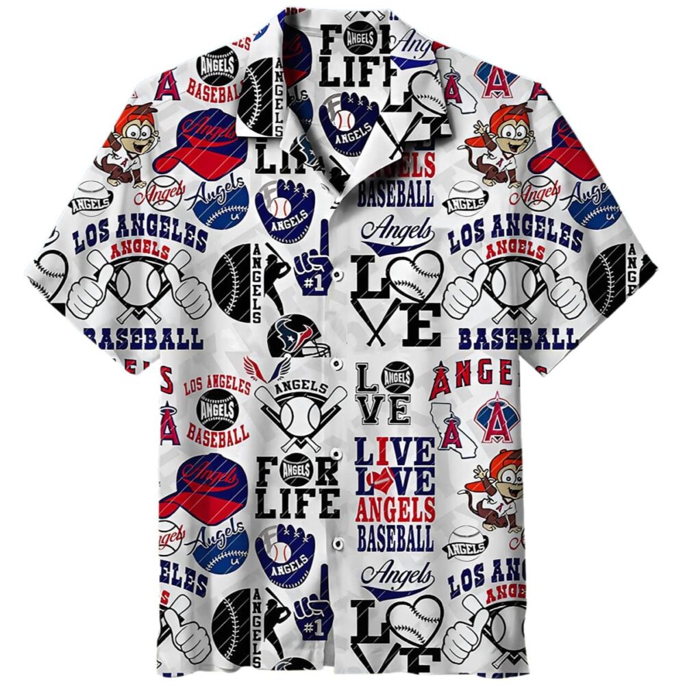 Los Angeles Angels Mlb Hawaiian Shirt Custom Tanning Aloha Shirt 7 MLB Aloha Shirt Gift For Fans 1