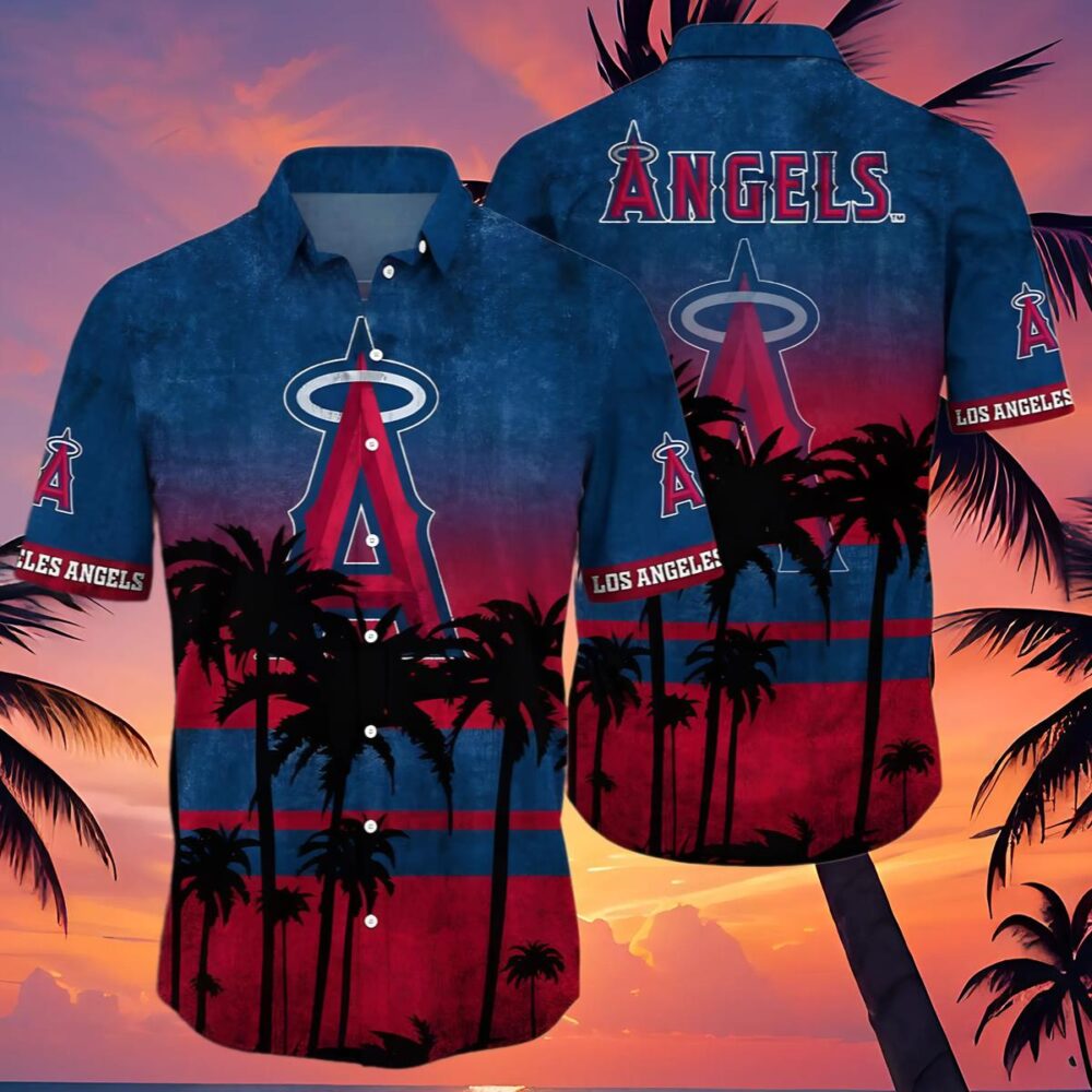 Los Angeles Angels Palm Tree Hawaiian Shirt MLB Aloha Shirt Gift For Fans 4