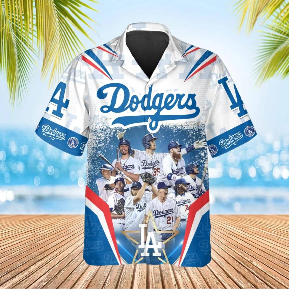 Los Angeles Dodgers Champions Collage Hawaiian Shirt MLB Aloha Shirt Gift For Fans 2