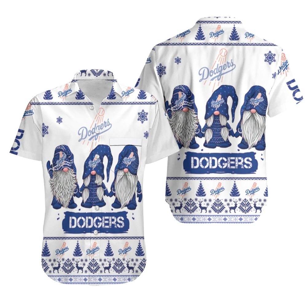 Los Angeles Dodgers Christmas Gnome Hawaiian Shirt MLB Aloha Shirt Gift For Fans 1