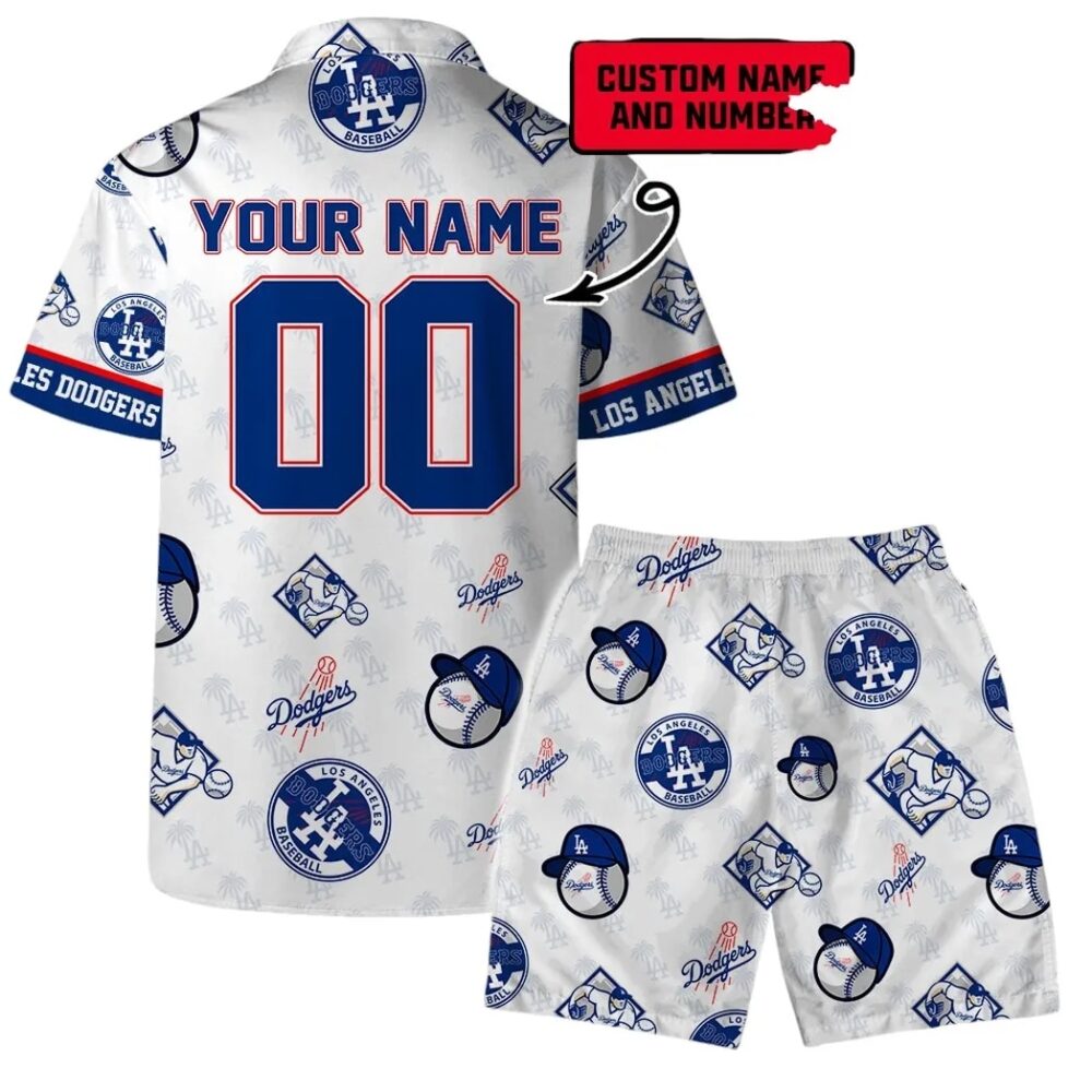 Los Angeles Dodgers Custom Name Hawaiian Shirt MLB Aloha Shirt Gift For Fans 2