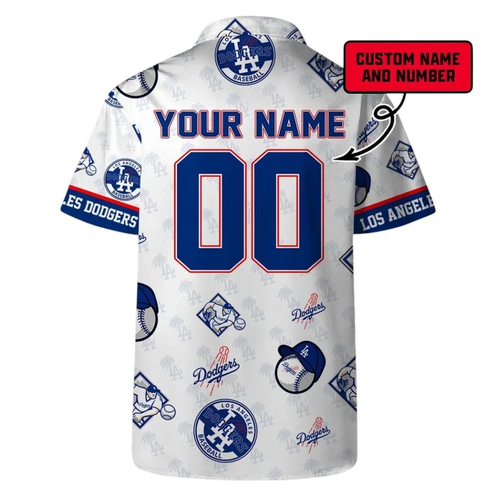 Los Angeles Dodgers Custom Name Hawaiian Shirt MLB Aloha Shirt Gift For Fans 4