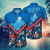 Los Angeles Dodgers Floral Chevron Hawaiian Shirt MLB Aloha Shirt Gift For Fans 1