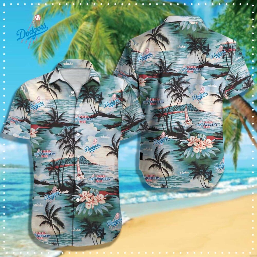 Los Angeles Dodgers Island Paradise Hawaiian Shirt MLB Aloha Shirt Gift For Fans 1