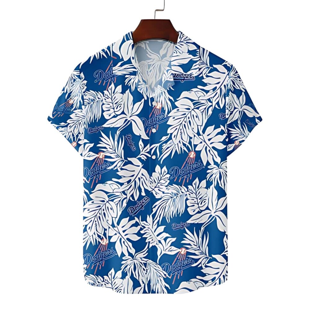 Los Angeles Dodgers Jungle Leaf Hawaiian Shirt MLB Aloha Shirt Gift For Fans 1