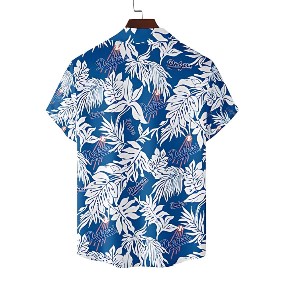 Los Angeles Dodgers Jungle Leaf Hawaiian Shirt MLB Aloha Shirt Gift For Fans 2