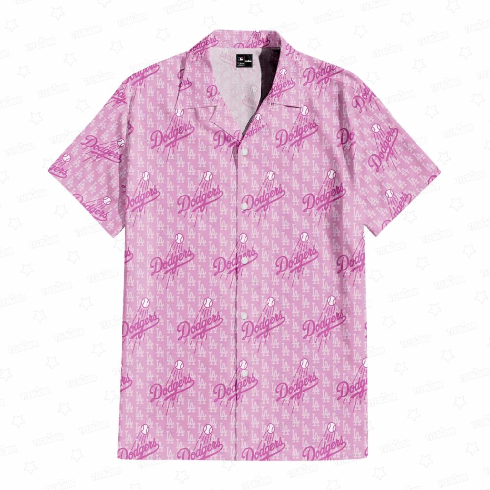 Los Angeles Dodgers Pink Paradise Hawaiian Shirt MLB Aloha Shirt Gift For Fans 1