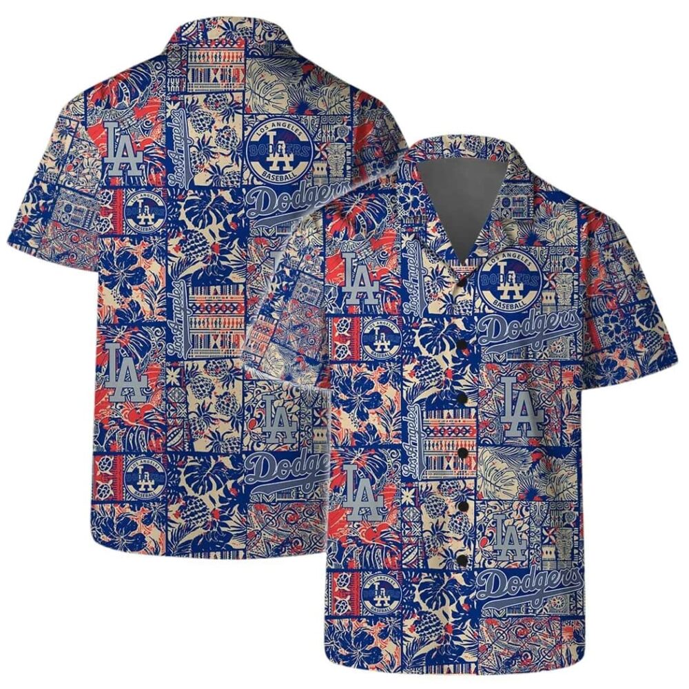 Los Angeles Dodgers Retro Patchwork Hawaiian Shirt MLB Aloha Shirt Gift For Fans 1