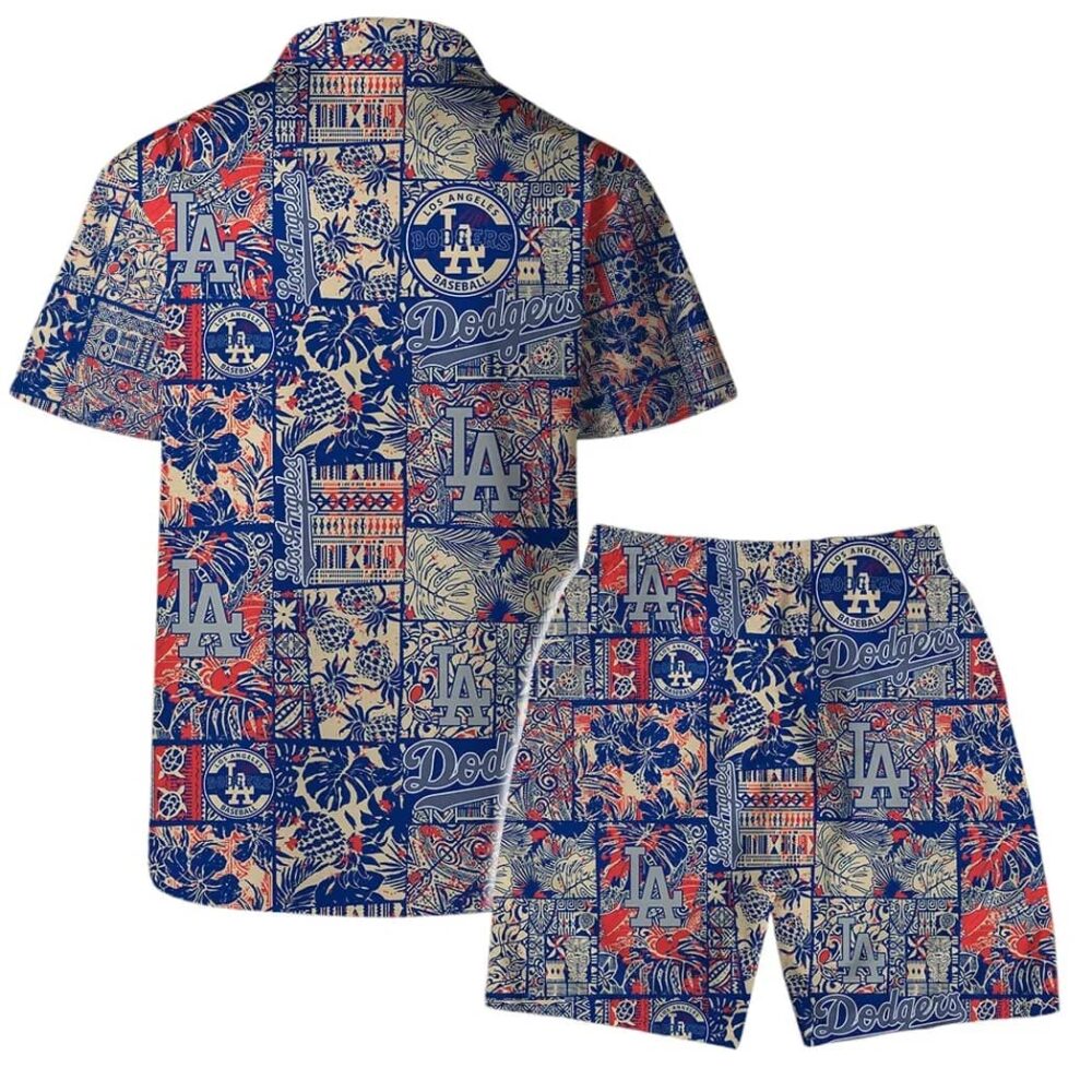 Los Angeles Dodgers Retro Patchwork Hawaiian Shirt MLB Aloha Shirt Gift For Fans 2